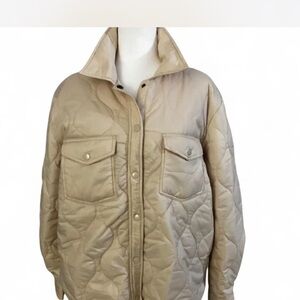Women's Quilted Tan Jacket